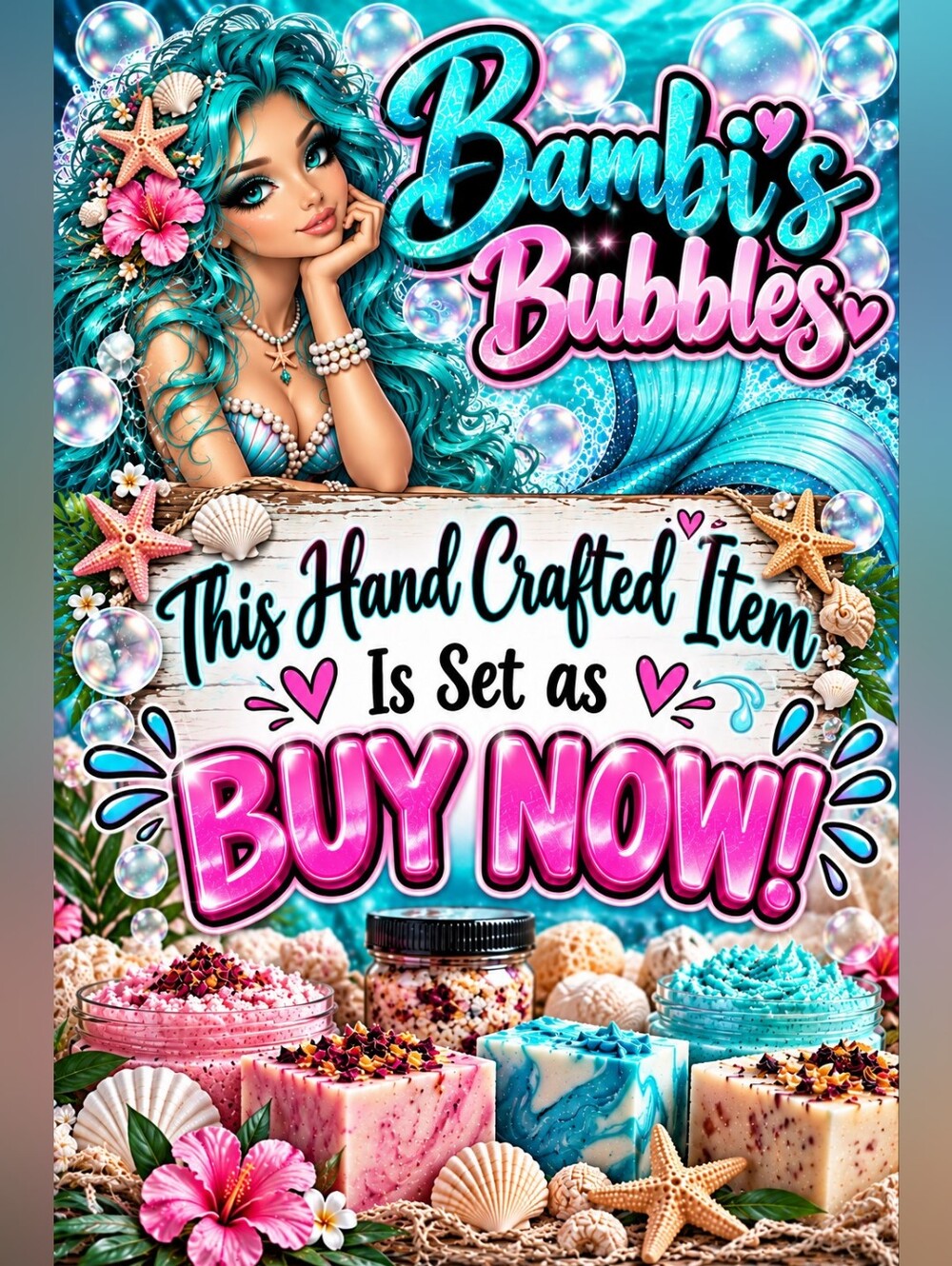 New! Limited Supply Bambis Bubbles 12oz Candle Assorted Scents - Picture 6 of 6